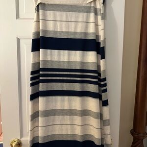 Striped Navy and Gray Women's Skirt